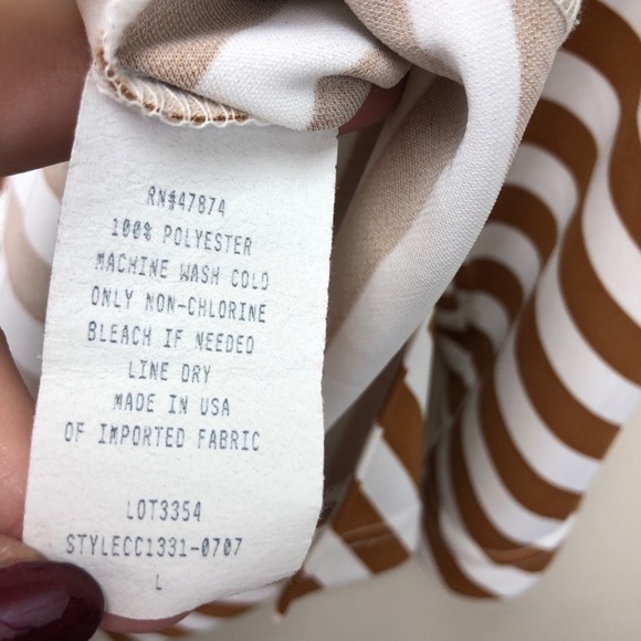 5/$20 Diane VON FURSTENBERG striped tunic top m‎ - Picture 6 of 7